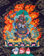 你家挂一幅红色金字作明佛母,密宗宝图能让你